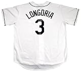Evan Longoria Autographed Tampa Bay Rays White Replica Jersey Tristar COA