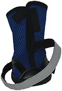 Lifeful® Large Dog Summer and Early Fall Nonslip Waterproof Breathable Mesh Fabric Hiking Boots, Hemmed with PU Leather Around Shoe-Sole, Closure By the Long, Reelable, Adjustable and Safe Reflective Velcro Strap, Comfy, Sporty, Cool and Durable, Set of 4, Blue Color, Size X-Large - Inner Width 2.75 Inch