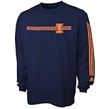 adidas Illinois Fighting Illini Navy Blue Money Long Sleeve T-shirt