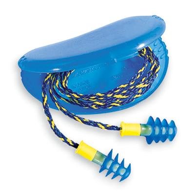 Howard Leight Fusion 4-Flange Thermal Plastic Urethane Corded Earplugs With Detachable Nylon Cord (100 Pairs)