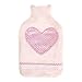 Kitchen & Housewares : Pink and Silver Heart Hot Water Bottle