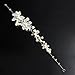 NYKKOLA Boutique Wedding Silver-tone Flower Pearl Bead Hair Comb Hair Pins Bridal Accessories