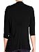 eVogues Women's Longline Drape Front Cardigan Black