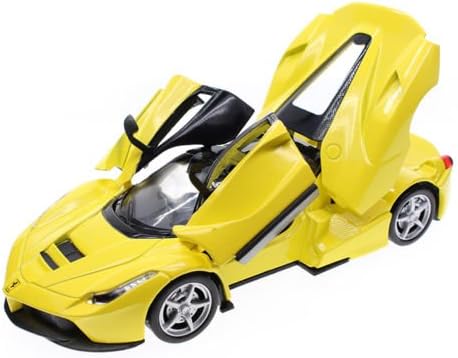 Evevison La Ferrari 1:32 Alloy Diescast Model Cars Sound &amp; Light Collection Gifts Yellow