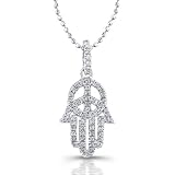Victoria Kay 14k White Gold Diamond Hamsa Peace Pendant (1/5cttw, IJ, I1-I2) Victoria Kay 14k White Gold Diamond Hamsa Peace Pendant (1/5cttw, IJ, I1-I2)