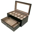 Valet Watches Pens Jewelry Eyeglasses Extra Large Compartments Black Matte Finish