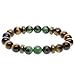 AmorWing Tiger Eye Prayer Bead Stretch Bracelet for Men & Women, Unique Design