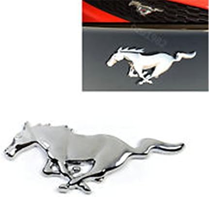 Silver Horse Emblem Auto Car Adhesive 3D LOGO 3M sticker Decal chrome for Ford