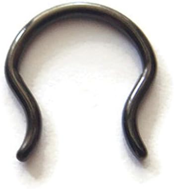14g Diameter 12mm Septum Retainer in a Bell Shape with Outward Pointing Ends Body Piercing