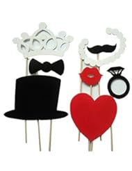 Toy: 8 Pcs Baby Shower Photo Booth Props Kit for Birthday Party Favors Dress-up Costume - coffled