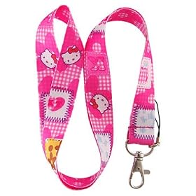 Hello Kitty Pink Lanyard Key Chain Holder