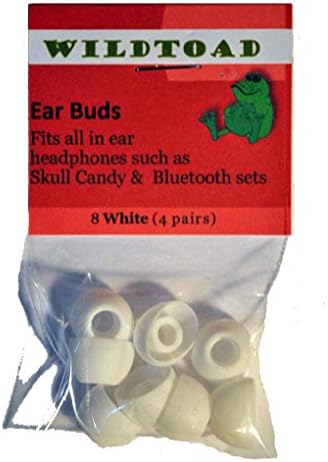 Wildtoad White Earbuds for Lg Tone HBS Series, Skull Candy All in Ear Headphones