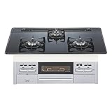 NORITZ N3WN7RWTSSV-LP ブラック/シルバー fami ベーシックタイプ [ビルトインガスコンロ(プロパン用/左右強火力/75cm)]