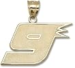 Driver Number 9 Giant 1 1/2" Charm/Pendant -Choose f 14K/10K, Stainless Steel or Gold Plated