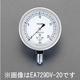 エスコ Ｇ１／４”／６０mm／０－３０ＫＰａ微圧計 EA729DV-30