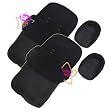 X2 Black Luxury Footmuffs With Pouches And Headhuggers To Fit Hauck Roadster Duo Twin Double Stroller by BABY TRAVEL