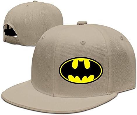 Rowstar Unisex Cool Batman Flat Brim Baseball Snapback Cap Natural
