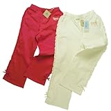 雛菊 サイドフリルの鮮やかパンツ【ピンク・ホワイト】（濠Du） ピンク 100cm(左)