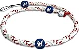 MLB Milwaukee Brewers Classic Frozen Rope Baseball Necklace