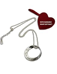 I Love You More Necklace 16-17" adjustable Diamond-Cut Chain Sterling Silver w Red Silk Heart Gift Bag