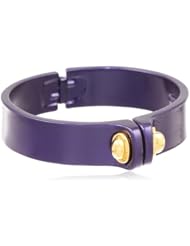 KARA by Kara Ross Metal Baby Shirt, Metal with Gold Cast Cabochon Cuff Bracelet, 2.5"