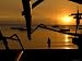 Lombok Strait at Sunset from Senggigi Beach Art Photographic Poster Print by Peter Ptschelinzew, 16x12