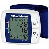 HealthSmart Premium Talking Digital Wrist Blood Pressure Monitor, Bilingual, Two-User Memory, Blue
