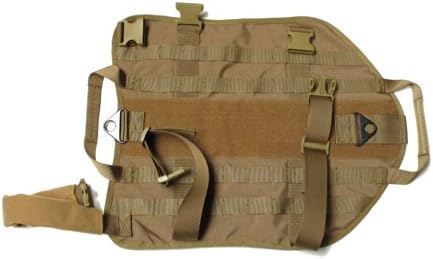 K9 Tactical Dog Harness with MOLLE compatible straps and Velcro Padding (Hunting Harness for Dogs) (Coyote Tan, Large)