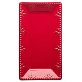 Signature Housewares Sorrento Stoneware Serving Tray, Ruby