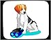 beagle35 - Decorated Mouse Pad with binoculars beagle dog