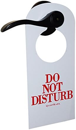 DO NOT DISTURB DOOR HANGER, 2 SIDED-"DO NOT DISTURB" ON ONE SIDE, "QUIET PLEASE-knock softly" ON THE OTHER***FREE SHIPPING CONTINENTAL U.S.
