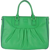 Kelly Green Violet Baekgaard Leather Brights Fall Satchel with Detachable Strap