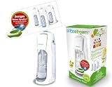 Produkt-Bild: SodaStream 1312111490 Wassersprudler Jet wei&szlig; inklisiv 1x PET-Flasche 1 Liter, 1x SST-Alu Zylinder 60 Liter, 2 gratis Tropfschalen gr&uuml;n und aquamarine