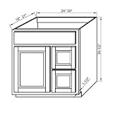 Mocha V3021DR - Single Door / Double Drawer Right