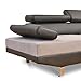 Modern Contemporary Designed Two Tone Microfiber and Bonded Leather Sectional Sofa (Black/Grey)