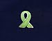 Lime Green Ribbon Awareness Lapel Pin in a Bag