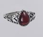 Drop of Blood - Vampire Lovers Ring, Size 10 in Sterling Silver