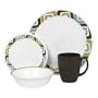 Corelle Livingware 16-Piece Dinnerware Set, Service for 4, Squared