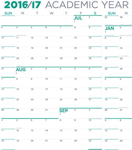 Large Academic Wall Calendar - Paper Surface