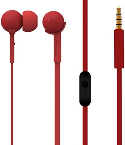 Hoomia C8-RED In-Ear Stereo Earphone with Microphone, Red