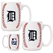 Detroit Tigers 2pc Ceramic Gameball Mug Set - Primary Logo MLB Baseball