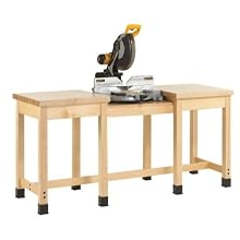 Diversified Woodcrafts MBB-7224 Miter Box Bench with UV finish, 72" Width x 33-3/4" Height x 24" Depth