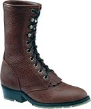 Kid's DOUBLE H Western Packer Cowboy Boots 12.5 children's True to size Bridle Brown Boys