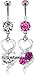 GEM TWIST BELLY RING CLEAR