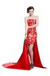 Chiffon/Taffeta/Tulle Crystals Crystal Lace Applique Beaded Bandage Dress/Evening Dress 