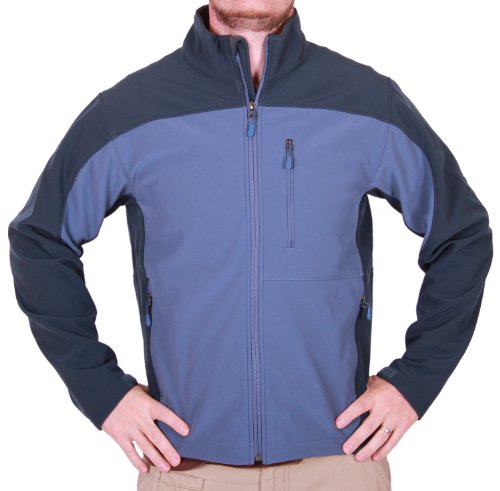 Kirkland Signature Men's 4-Way Stretch Soft Shell Jacket (Large, Navy/Blue)