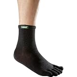 injinji Quarter Length Toesocks,Slate,Medium