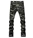 Denim Men's Camouflage Pockets Slim Biker Jeans Size 32