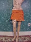 Christian Dior - $2170 New CHRISTIAN DIOR Orange Silk Ruffle Skirt 4 36