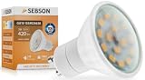 SEBSON® GU10 LED Lampe 5W (420lm - Warm-Weiß - 15 x 5630 SMD LED - 110º Abstrahlwinkel - GU10 Sockel - 230V AC - 5W - Ø50×58mm)